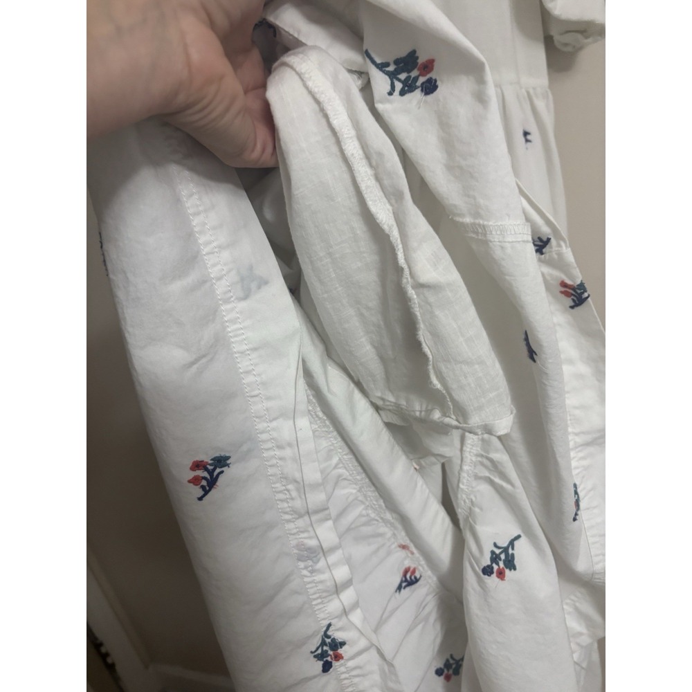 Pilcro Short Sleeve White Embroidered T-Shirt Maxi/Midi Dress S Anthropologie - Picture 13 of 16